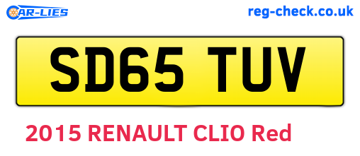 SD65TUV are the vehicle registration plates.