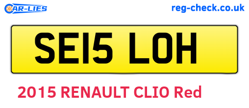 SE15LOH are the vehicle registration plates.