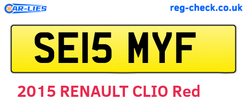 SE15MYF are the vehicle registration plates.