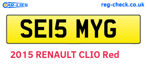 SE15MYG are the vehicle registration plates.