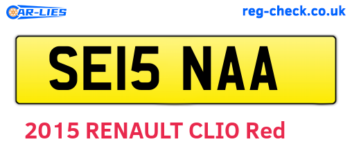 SE15NAA are the vehicle registration plates.