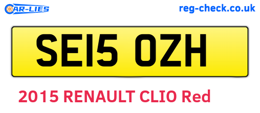 SE15OZH are the vehicle registration plates.