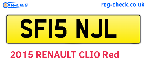 SF15NJL are the vehicle registration plates.