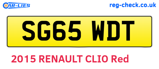 SG65WDT are the vehicle registration plates.