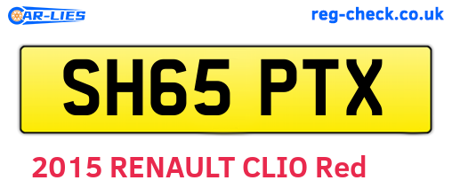 SH65PTX are the vehicle registration plates.