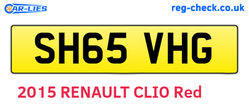 SH65VHG are the vehicle registration plates.