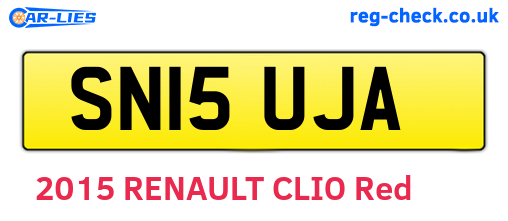 SN15UJA are the vehicle registration plates.