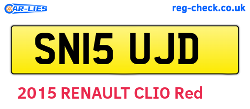 SN15UJD are the vehicle registration plates.