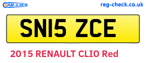 SN15ZCE are the vehicle registration plates.