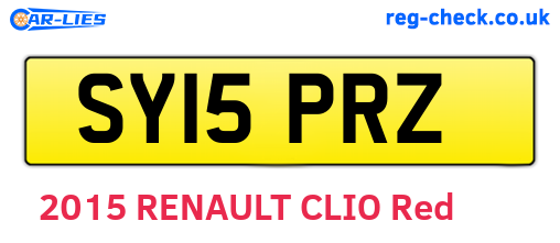 SY15PRZ are the vehicle registration plates.