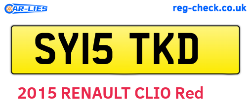 SY15TKD are the vehicle registration plates.