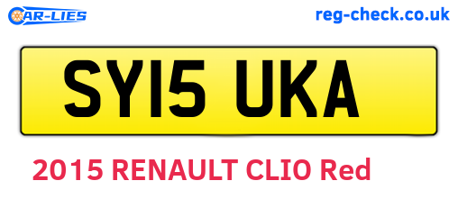 SY15UKA are the vehicle registration plates.