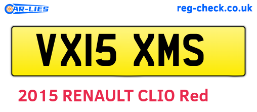 VX15XMS are the vehicle registration plates.