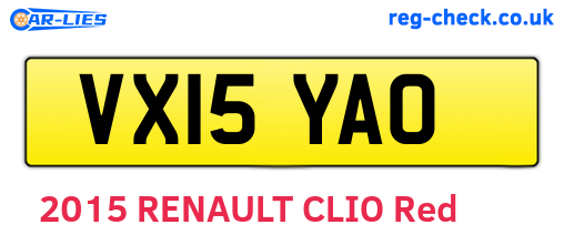 VX15YAO are the vehicle registration plates.