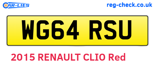 WG64RSU are the vehicle registration plates.