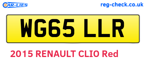 WG65LLR are the vehicle registration plates.