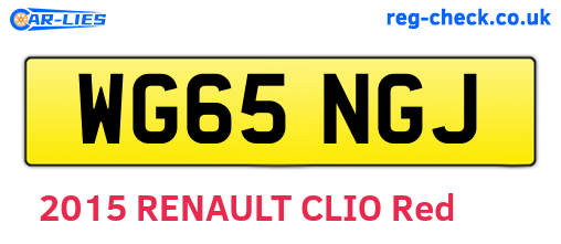 WG65NGJ are the vehicle registration plates.