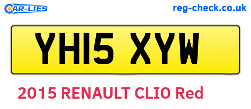 YH15XYW are the vehicle registration plates.