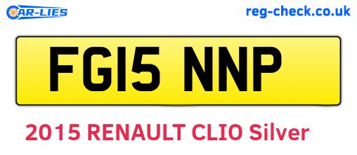 FG15NNP are the vehicle registration plates.