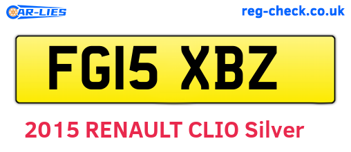 FG15XBZ are the vehicle registration plates.