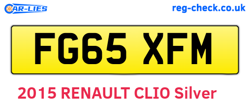 FG65XFM are the vehicle registration plates.