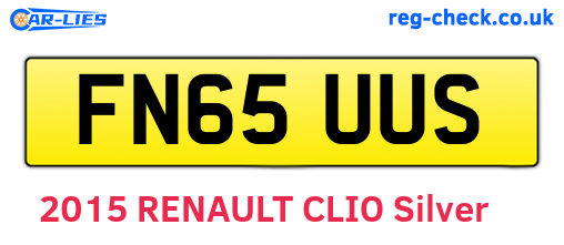 FN65UUS are the vehicle registration plates.
