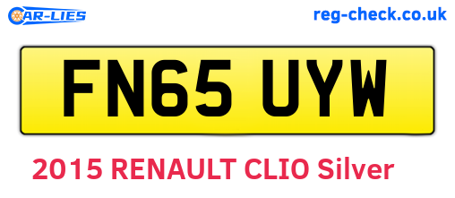 FN65UYW are the vehicle registration plates.