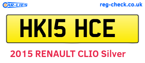 HK15HCE are the vehicle registration plates.