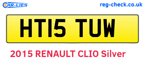 HT15TUW are the vehicle registration plates.