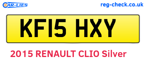 KF15HXY are the vehicle registration plates.