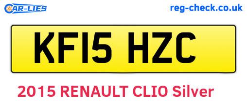 KF15HZC are the vehicle registration plates.