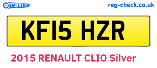 KF15HZR are the vehicle registration plates.