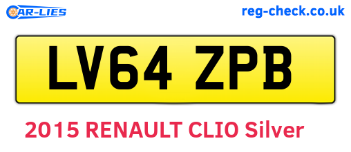 LV64ZPB are the vehicle registration plates.