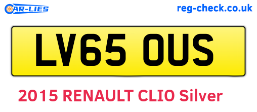 LV65OUS are the vehicle registration plates.
