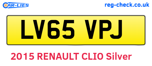 LV65VPJ are the vehicle registration plates.
