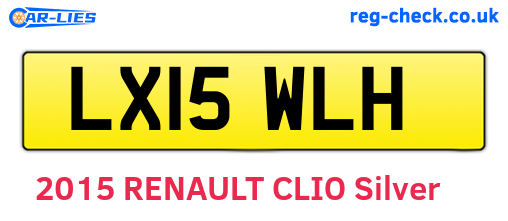 LX15WLH are the vehicle registration plates.