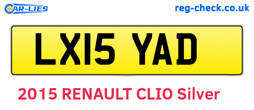 LX15YAD are the vehicle registration plates.