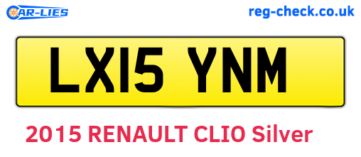 LX15YNM are the vehicle registration plates.