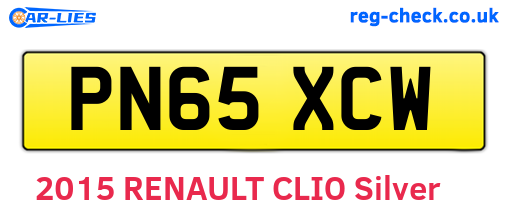 PN65XCW are the vehicle registration plates.