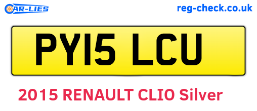 PY15LCU are the vehicle registration plates.