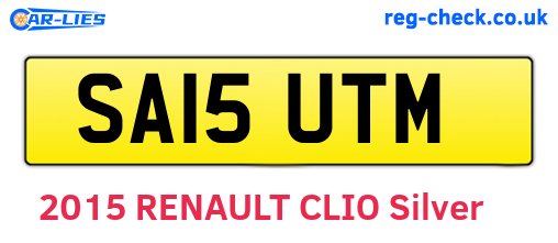 SA15UTM are the vehicle registration plates.