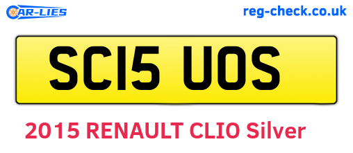 SC15UOS are the vehicle registration plates.
