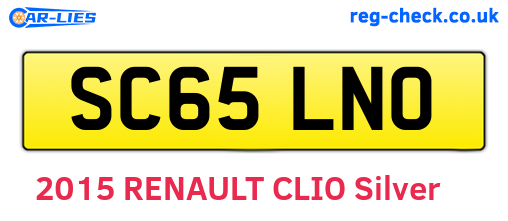 SC65LNO are the vehicle registration plates.