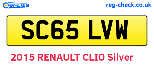 SC65LVW are the vehicle registration plates.
