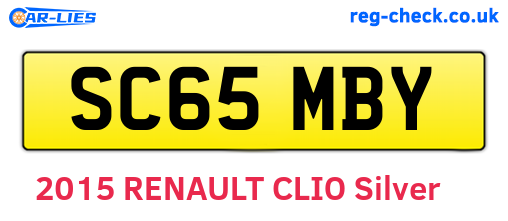 SC65MBY are the vehicle registration plates.
