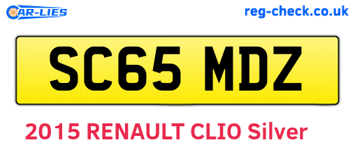 SC65MDZ are the vehicle registration plates.