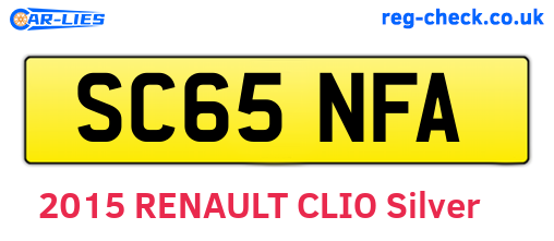 SC65NFA are the vehicle registration plates.