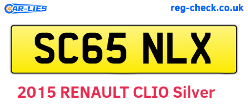 SC65NLX are the vehicle registration plates.