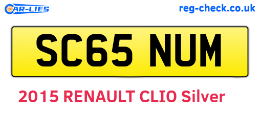 SC65NUM are the vehicle registration plates.