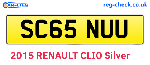 SC65NUU are the vehicle registration plates.